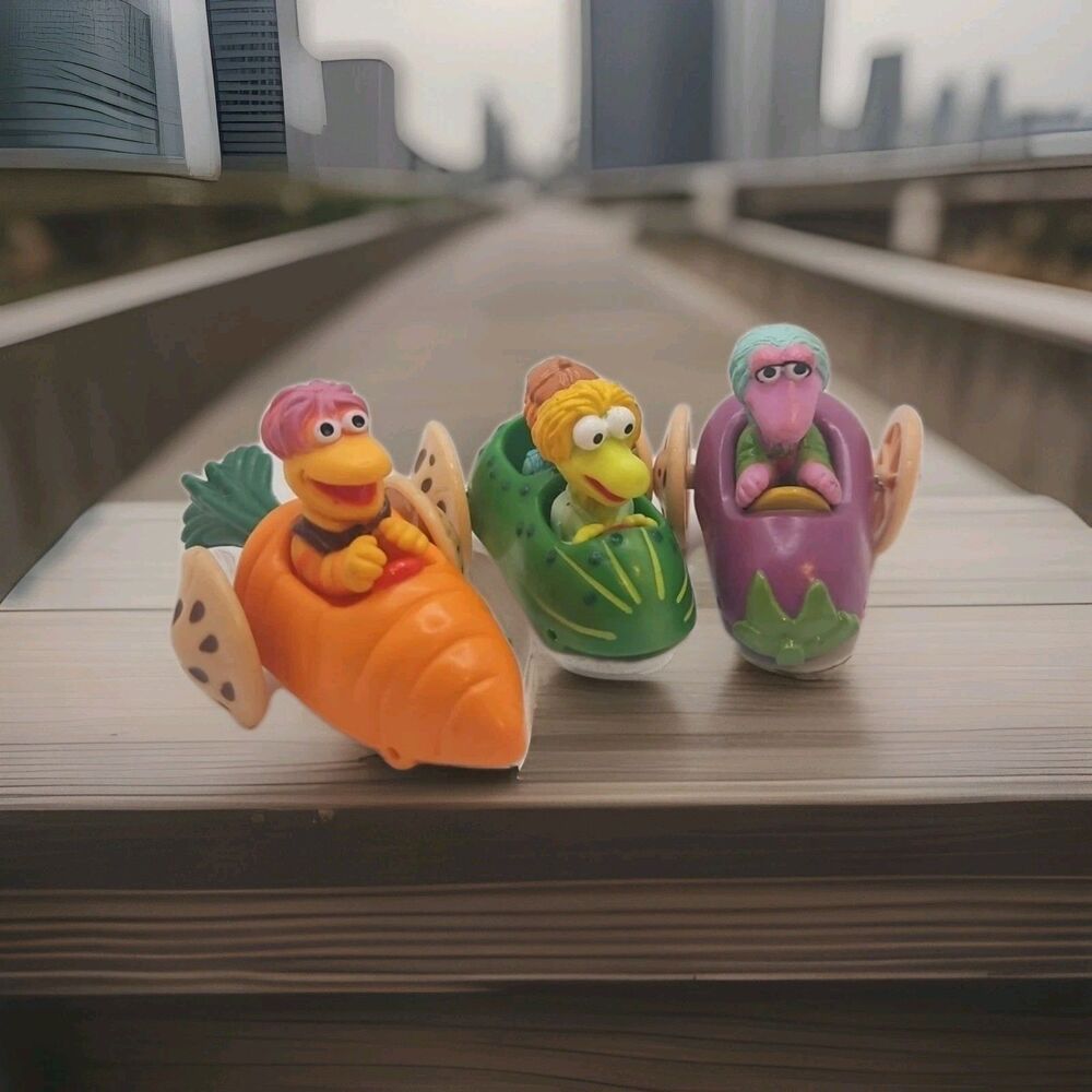 Vintage 1983 McDonalds Happy Meal Toys Fraggle Rock Set Of 3